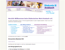 Tablet Screenshot of diakonie-ansbach.de